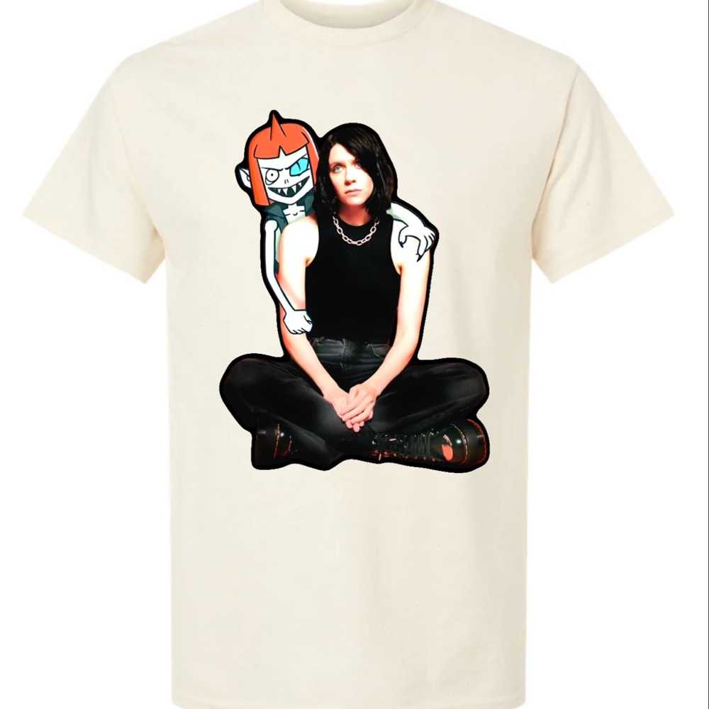 Gildan Cream Short Sleeve Tee with Graphic